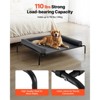 VEVOR Elevated Dog Bed for Large Dogs, Portable Raised Dog Cot with Washable Pillow, Indoor & Outdoor Pet Cooling Raised Hammock Bed, XL, Gray - 4 of 4