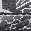5x8 FT Waterproof Outdoor Plastic Straw Rug for Patio Reversible Portable Plastic Straw Rug, for Porch, Backyard, Balcony, Grey/White - 3 of 4