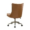 Busiris Height Adjustable Task Chair with Nailhead Trim | Karat Home-TURQUOISE - 4 of 4