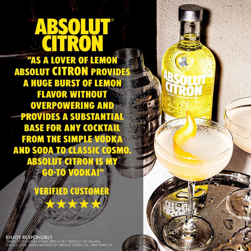 Absolut Citron Vodka - 750ml Bottle, 5 of 9