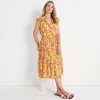 Lands' End Women's Ruffle Sleeve Chiffon Tiered Midi Dress - 4 of 4