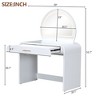 YONWAY 39" Makeup Vanity Desk, with Lights and Desk Vanity Table Set, for Bedroom - 3 of 4