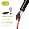 TRUE Duo Wine Pourer and Stopper, Bottle Sealer, Drip Free Pourer, Wine Cork Spout, 2-Piece Design, Silicone and Stainless Steel - 4 of 4