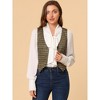 Allegra K Women's Steampunk Dressy Sleeveless Versatile Racerback Suit Vests - 2 of 4