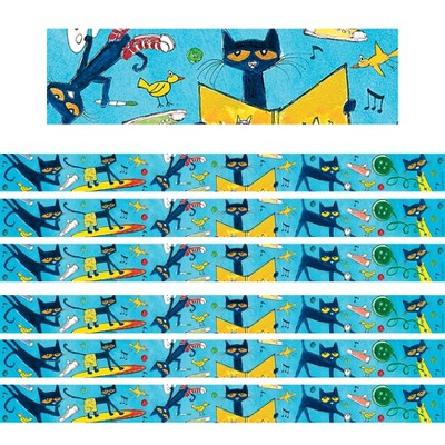 Teacher Created Resources® Pete the Cat® Straight Border Trim, 35 Feet Per Pack, 6 Packs