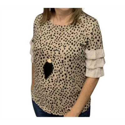 Women's Tiered Sleeves Blouse - Vanilla Bay