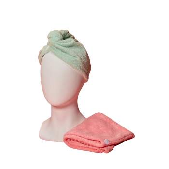 Adagio California Microfiber Hair Towel (Twin Pack)