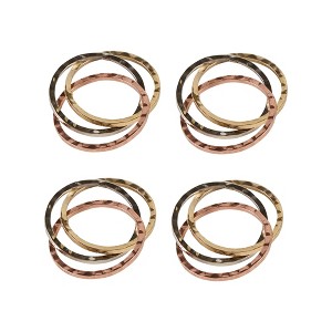 Design Imports Tri Metallic Rings Napkin Set/4 - 1 of 4