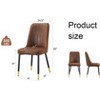 Racxily Modern Dining Chair - Soft PU Leather & Sturdy Metal Legs Dining Chair - Comfortable Design for Kitchen/Bedroom/Office - 2 of 4