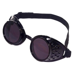 Adult Steampunk Black Goggles, Men