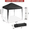 10x10 Pop Up Camping Tent,  Pop Up Canopy Tent, Tarp Beach Tent w/ 4 Sandbags, Waterproof Sun Shelter Gazebo for Party, Camping, Commercial Events - 2 of 4