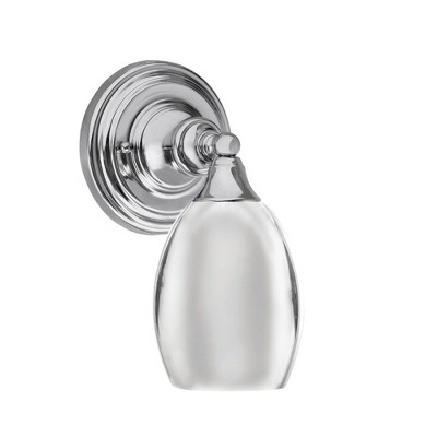 Toltec Lighting Any 1 - Light Sconce in  Chrome with 5" Chrome Oval Metal Shade Shade