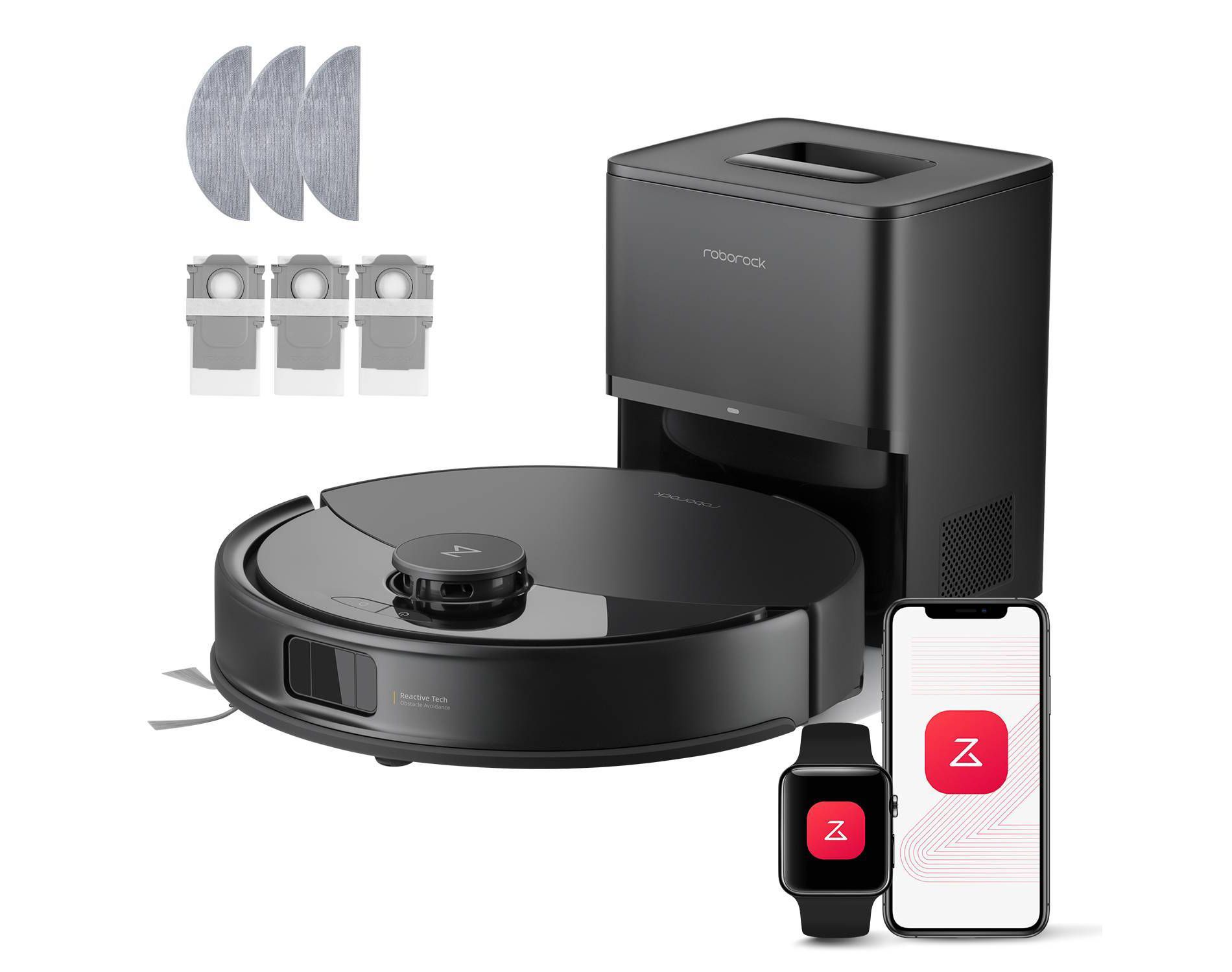 Roborock Q10 PF+ Vacuum and Mop with 10,000 Pa Suction, Auto Empty Dock and Dual Anti-Tangle System White
