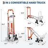 Carbon Steel 3 In 1 Folding Cart - Multifunctional Folding Cart, Folding Utility Cart, Upright Folding Cart, Tilted Back Cart, Flat Capacity Cart - 3 of 4