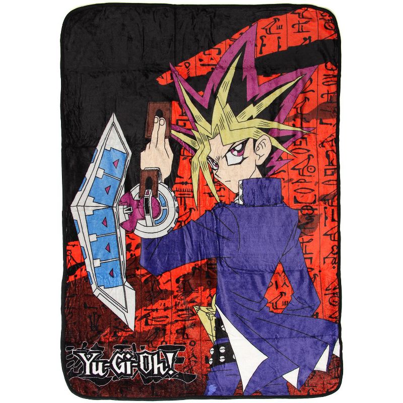 Yu-Gi-Oh! Trading Card Game Yugi Mutou Soft Plush Fleece Throw Blanket 45" x 60" Multicoloured, 1 of 4