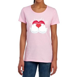 Heart Valentine You Complete Me Love Women's T-Shirt Pink - 1 of 4