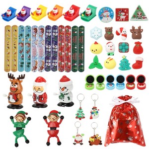 48-Piece Christmas Toys Assortment for Kids - Puzzles, Pull Back Cars, Wind-Up Toys - Ideal for Party ,Pinata Fillers, and Christmas Gifts - 1 of 4