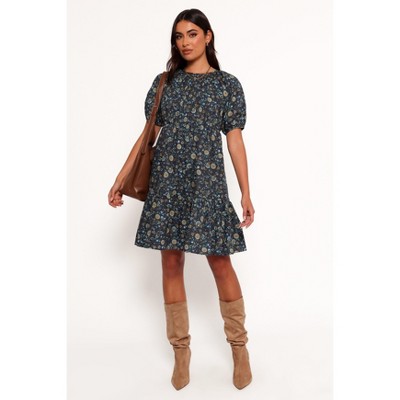 Petal and Pup Tasmin Midi Dress - Blue Floral L