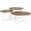 Henderson 3 Piece Wood Top Indoor/Outdoor Coffee Table - PAT6747 - Natural/White - Safavieh - 2 of 4
