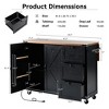 Rolling Kitchen Island, with Spice Rack, Towel Rack, Open Side Racks, Power Outlet and Storage Drawers, Multiple Design Styles and Color Combinations - 2 of 4