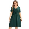 Women's Plus Size  A Line Flowy Party Midi Dresses - 2 of 4