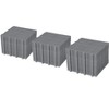 DOMETOUR 12" x 12" Gray Interlocking Deck Tiles Waterproof Plastic Outdoor Anti-slip Flooring for Bathroom Balcony Porch Rosette Pattern - 2 of 4