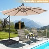 Costway Patio 4pcs 13L Cantilever Offset Umbrella Base Heavy Duty Outdoor Square Black - 2 of 4