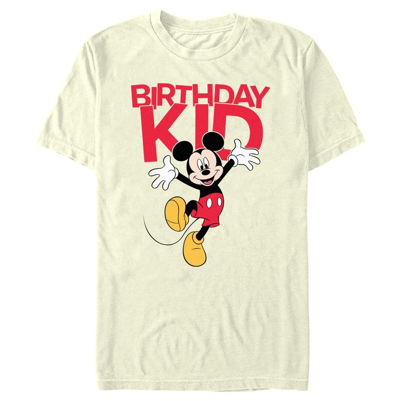 Men's Mickey & Friends Happy Birthday Kid T-Shirt, 1 of 5