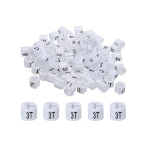 Unique Bargains Plastic Round Color Coding Hanger Garment Hanger Markers Tag 100 Pcs - 1 of 3