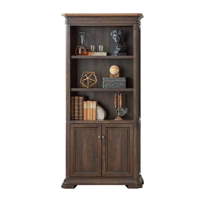 78&#34; Sonoma Bookcase with Doors Brown - Martin Furniture, 3 of 6