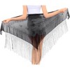 LA LEELA Women's Summer Swimsuit Cover Up Short Pool Beach Wrap Skirt Swimwear Bikini Cover-ups Dress One Size Short Black - 4 of 4