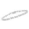 Haus of Brilliance Silver 1/10 Cttw Round Diamond "S" Link Miracle Plate Tennis Bracelet - 7-1/4" - 3 of 4