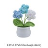 Unique Bargains Artificial Plants Hand-Knit Puff Flower Pot DIY Kit Yarn 1.97"x1.97"x5.51" 1 Pcs - 3 of 4