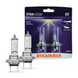 SYLVANIA H7 XtraVision Halogen Headlight Bulb, (Contains 2 Bulbs)