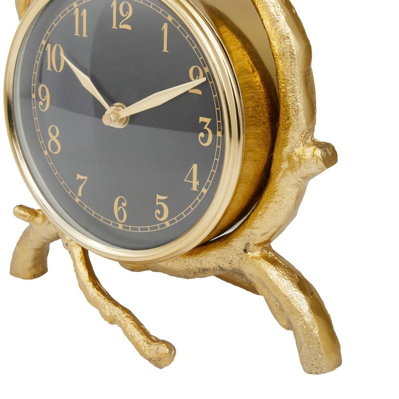 13&#34;x8&#34; Aluminum Clock with Branch Accents Gold - Olivia &#38; May, 3 of 8