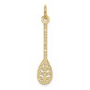 Black Bow Jewelry 14k Yellow Gold Lacrosse Stick Pendant - 3 of 4