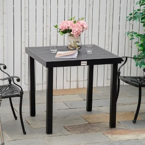 Sapphtopaz Patio Outdoor Table Patio Dining Table Aluminum Metal Legs Outdoor Dining Table Picnic Table for Garden, Lawn, Patio - 1 of 4