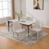 Dolonm Chenille Upholstered Dining Chair with Solid Wood Frame ,Geometric Backrest for Kitchen, Dining Room - 2 of 4