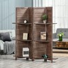 NicBex 4-Panel Room Divider Modern 5.6FT Folding Privacy Screen with Storage Shelves for Home & Office - 2 of 4