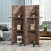 NicBex 4-Panel Room Divider Modern 5.6FT Folding Privacy Screen with Storage Shelves for Home & Office - image 2 of 4