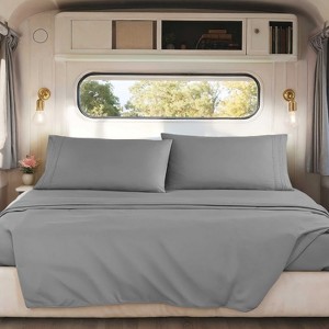 Nestl RV Queen Sheets, Super Soft 4PC Microfiber Sheet Set for Camper, Short Queen Sheets - 1 of 4