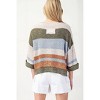 Women's Fern Striped Notched Collar Sweater - ee:some - 2 of 4
