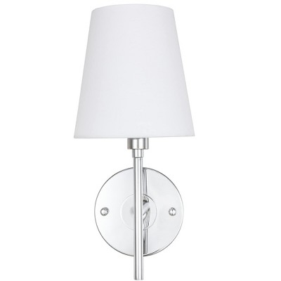 Elegant Lighting Cason 1 light Chrome and White shade wall sconce