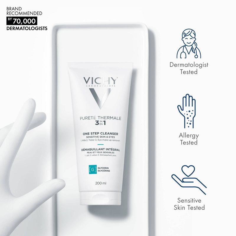 Vichy Puret&#233; Thermale 3-in-1 One Step Facial Cleanser - Unscented - 6.7 fl oz, 5 of 10