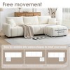 YOOCOZZ Boucle Sectional Sofa with Pull-Line Seat Cushion and Movable Ottoman, 4 Seats - 4 of 4