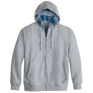Collections Etc Men's Plaid Lined Knit Hoodie - 1 of 4