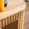 Sapphtopaz Modern Console Table with Storage Drawer Fluted Stripe Entryway Table with Curved Design Versatile TV Stand for Living Room, Hallway - 4 of 4