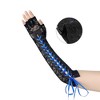 INSPIRE CHIC Women's Lace Up Half Finger Gloves - 3 of 4