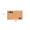 HomeRoots 17" X 29" Natural and Black Coir Hi Bye Outdoor Door Mat - 3 of 3