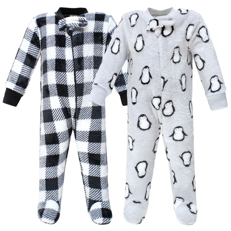Hudson Baby Infant Boy Plush Sleep and Play, Gray Penguin, 1 of 6